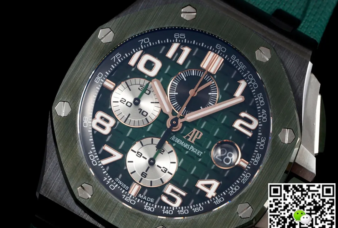 Audemars Piguet Royal Oak Offshore 26405CE.OO.A056CA.01 RS Factory 1:1 Best Edition Replica Watch Green Strap